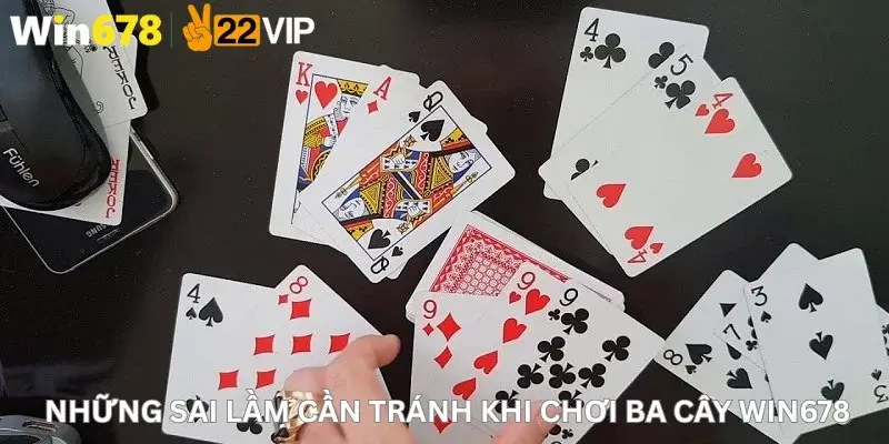 Những sai lầm cần tránh khi chơi Ba cây Win678